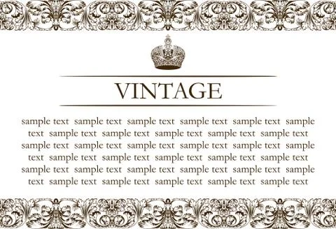 Vintage frame decor line Stock Illustration