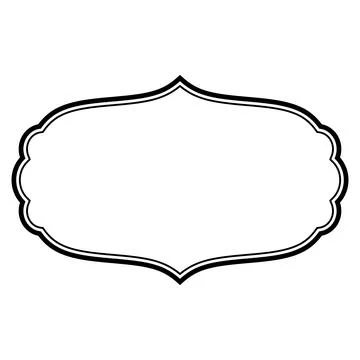 Vintage frame design, elegant border, empty space, ornate blank label with Stock Illustration
