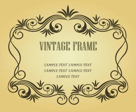 Vintage frame for design 库存插图