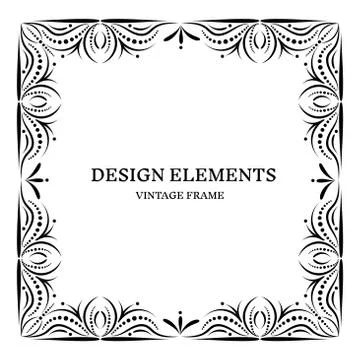 Vintage frame design Stock Illustration