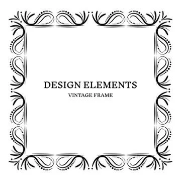 Vintage frame design Stock Illustration