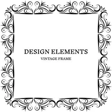 Vintage frame design Stock Illustration
