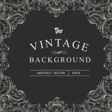 Vintage Frame Design Template 스톡 일러스트