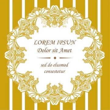 Vintage frame design template Stock Illustration