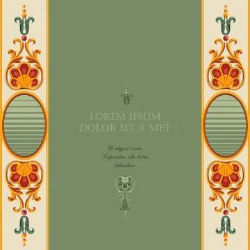 Vintage frame design template. retro border concept. Stock Illustration