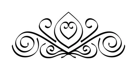 Vintage frame element. Traditional pattern and ornament. Retro swirl and Illustrazione stock