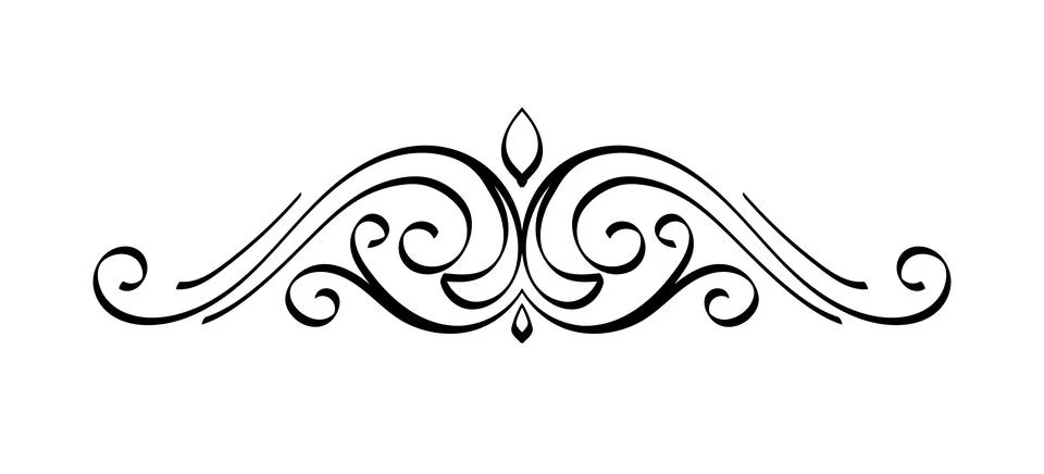 Vintage frame element. Traditional pattern and ornament. Retro swirl and Illustrazione stock