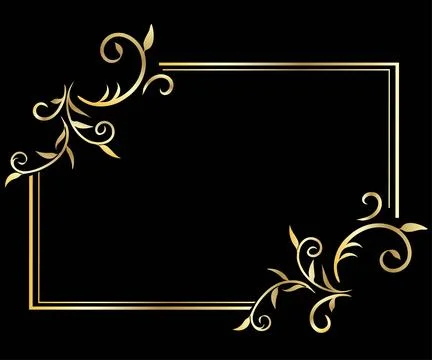 Vintage frame with floral elements Stock Illustration