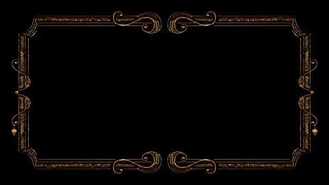 Vintage frame gold Stock Footage 301971667