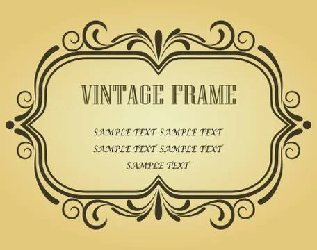 Vintage frame 库存插图