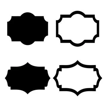 Vintage frame label border silhouette vector illustration Stock Illustration