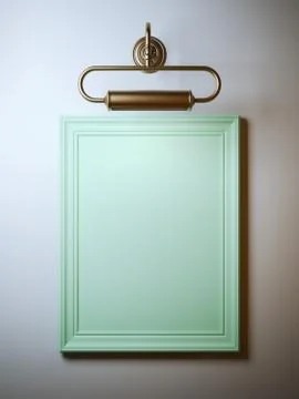 Vintage frame with lamp 库存插图