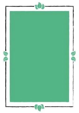 Vintage frame with leaves Stock Illustration