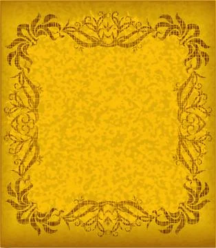 Vintage frame on old paper Stock Illustration