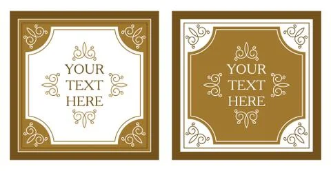Vintage frame pattern retro background. Calligraphic design elements. vector Illustrazione stock