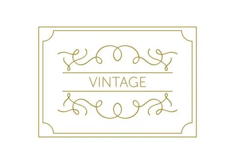 Vintage frame pattern retro background. Calligraphic design elements. vector 스톡 일러스트