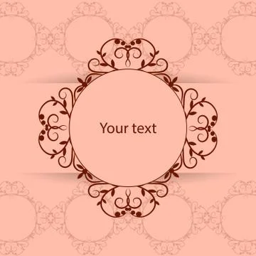 Vintage frame with place for your text Stock Illustration
