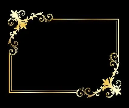 Vintage frame with plant elements Stock Illustration