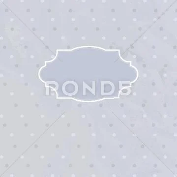 Vintage frame on polka dot background Stock Illustration