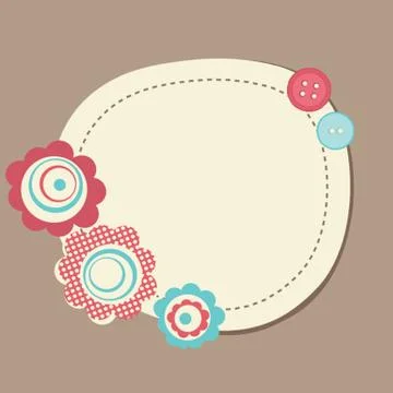 Vintage frame on polka dot background Stock-Illustration
