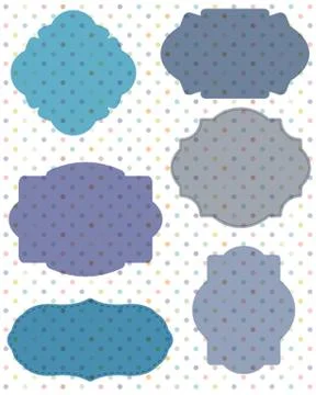 Vintage frame on polka dot background Stock-Illustration