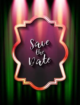 Vintage frame with retro style Stock Illustration