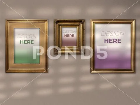 Vintage Frame Scene Set PSD-Vorlage