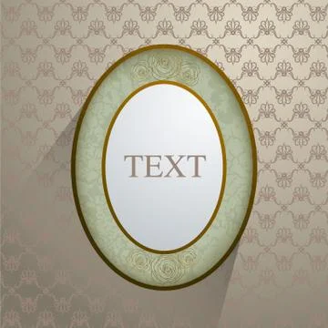 Vintage frame with seamless pattern. Stock Illustration