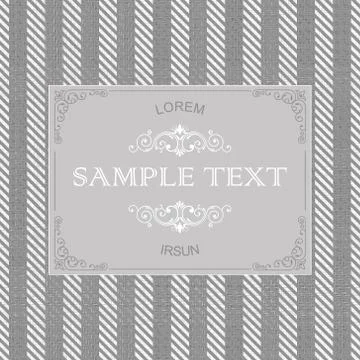 Vintage frame on seamless tweed pattern Stock Illustration