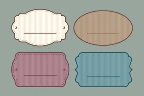 Vintage frame set Stock Illustration