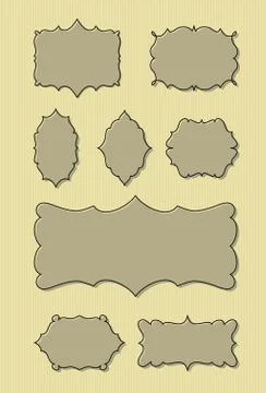 Vintage frame set Illustrazione stock