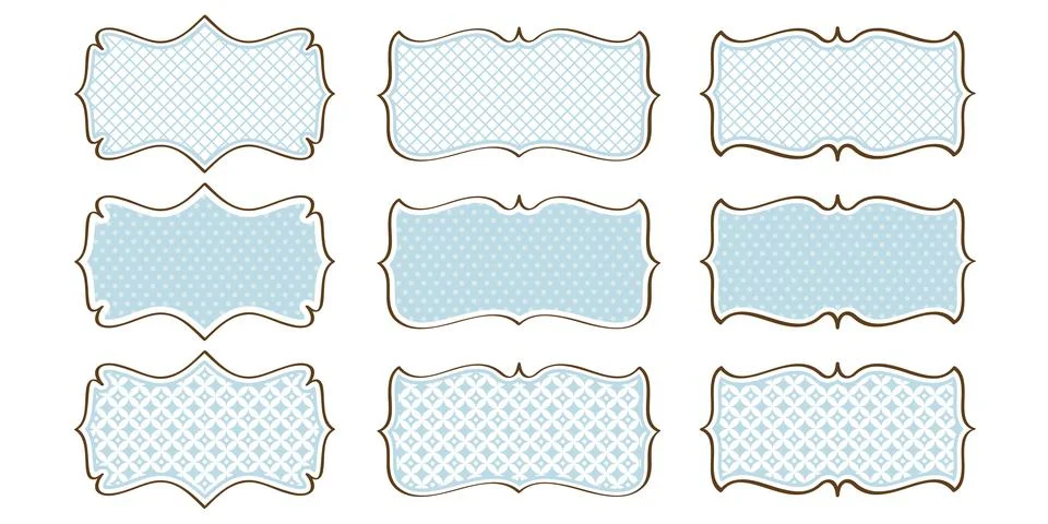 Vintage Frame Set Stock Illustration