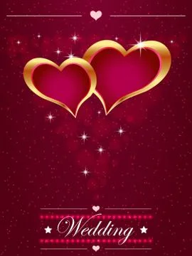 Vintage frame in shape of heart. Element for design Stock Illustration