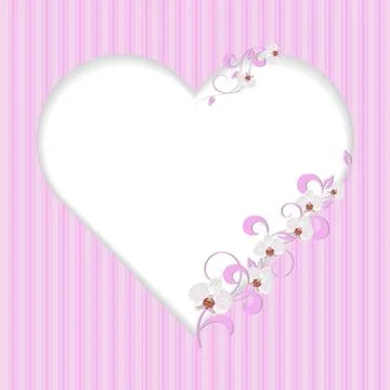 Vintage frame in shape of a heart Stock Illustration