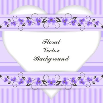 Vintage frame in shape of a heart Stock Illustration