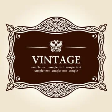 Vintage frame. vector background Stock Illustration