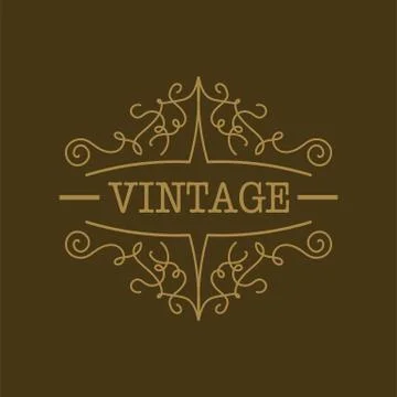 Vintage frame. vector frame template with detailed border. vintage with place Illustrazione stock