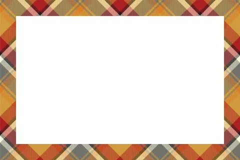 Vintage frame vector. Scottish border pattern retro style. Tartan plaid ornam 스톡 일러스트