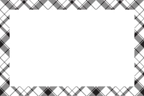 Vintage frame vector. Scottish border pattern retro style. Tartan plaid ornam 스톡 일러스트