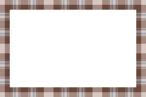 Vintage frame vector. Scottish border pattern retro style. Tartan plaid ornam Stock Illustration