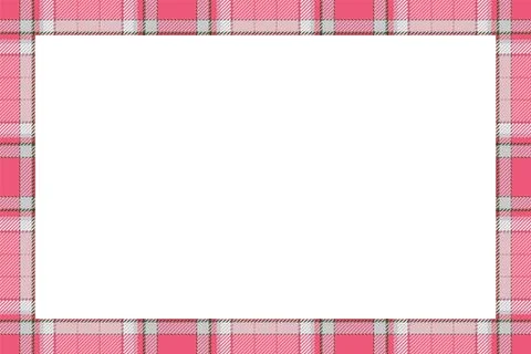 Vintage frame vector. Scottish border pattern retro style. Tartan plaid ornam Illustrazione stock