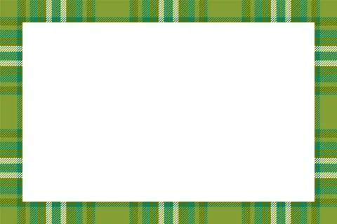 Vintage frame vector. Scottish border pattern retro style. Tartan plaid ornam Illustrazione stock