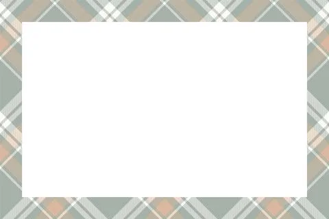 Vintage frame vector. Scottish border pattern retro style. Tartan plaid ornam 스톡 일러스트
