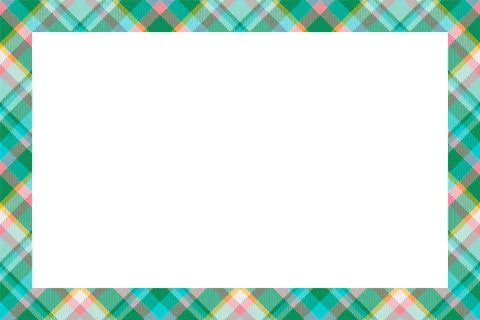 Vintage frame vector. Scottish border pattern retro style. Tartan plaid ornam 스톡 일러스트