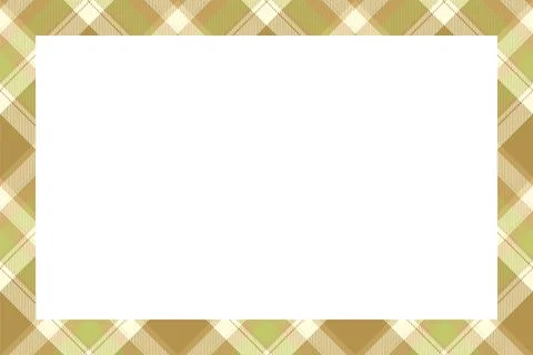 Vintage frame vector. Scottish border pattern retro style. Tartan plaid ornam Stock Illustration