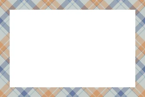 Vintage frame vector. Scottish border pattern retro style. Tartan plaid ornam 스톡 일러스트