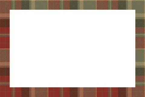 Vintage frame vector. Scottish border pattern retro style. Tartan plaid ornam 스톡 일러스트