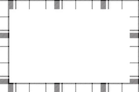 Vintage frame vector. Scottish border pattern retro style. Tartan plaid ornam Stock Illustration