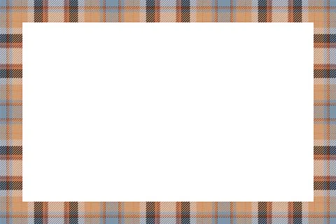 Vintage frame vector. Scottish border pattern retro style. Tartan plaid ornam 스톡 일러스트