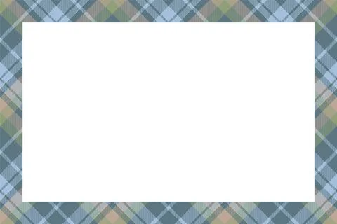 Vintage frame vector. Scottish border pattern retro style. Tartan plaid ornam Illustrazione stock